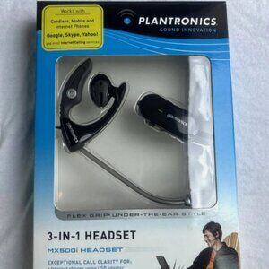 Plantronics MX500i Flex Grip Headset 3 In 1 In Box New